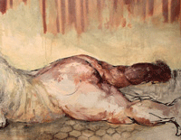 Kid. Charcoal, Marker, and Oil on Canvas.